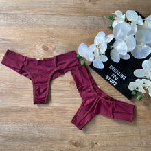 Load image into Gallery viewer, SEMI-WIRE MICROFIBRE PANTY - WINE
