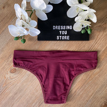 Load image into Gallery viewer, MICROFIBRE TRADITIONAL BRAZILIAN PANTY - WINE