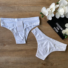Load image into Gallery viewer, MICROFIBRE TRADITIONAL BRAZILIAN PANTY - WHITE
