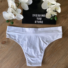 Load image into Gallery viewer, MICROFIBRE TRADITIONAL BRAZILIAN PANTY - WHITE