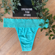 Load image into Gallery viewer, LACE-WAIST BRAZILIAN PANTY - LIGHT GREEN