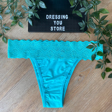 Load image into Gallery viewer, LACE-WAIST BRAZILIAN PANTY - LIGHT GREEN