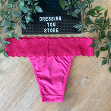 Load image into Gallery viewer, LACE-WAIST BRAZILIAN PANTY - PINK