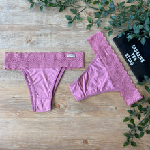 Load image into Gallery viewer, LACE-WAIST BRAZILIAN PANTY - ORCHID SMOKE