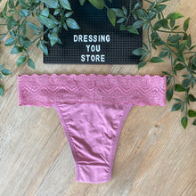 Load image into Gallery viewer, LACE-WAIST BRAZILIAN PANTY - ORCHID SMOKE