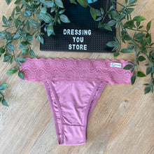 Load image into Gallery viewer, LACE-WAIST BRAZILIAN PANTY - ORCHID SMOKE
