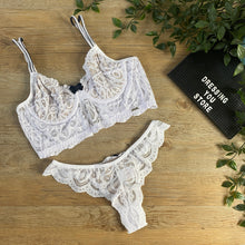Load image into Gallery viewer, MARIA UNLINED LACE SET - WHITE