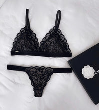 Load image into Gallery viewer, MEYSE UNLINED LACE SET - BLACK