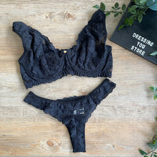 Load image into Gallery viewer, NICK UNLINED LACE SET - BLACK