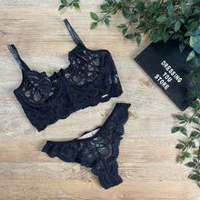 Load image into Gallery viewer, MARIA UNLINED LACE SET - BLACK