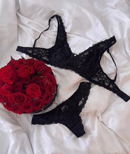 Load image into Gallery viewer, NICK UNLINED LACE SET - BLACK