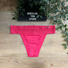 Load image into Gallery viewer, LACE-WAIST BRAZILIAN PANTY - CORAL PINK