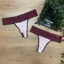 Load image into Gallery viewer, LACE-WAIST THONG PANTY