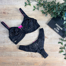 Load image into Gallery viewer, DANI UNLINED LACE SET - BLACK