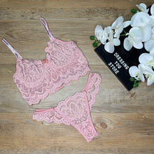 Load image into Gallery viewer, MARIA UNLINED LACE SET - ROSE
