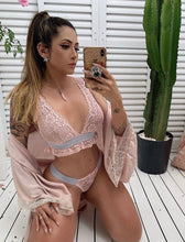 Load image into Gallery viewer, LUIZA UNLINED LACE SET - LIGHT PINK/GREY

