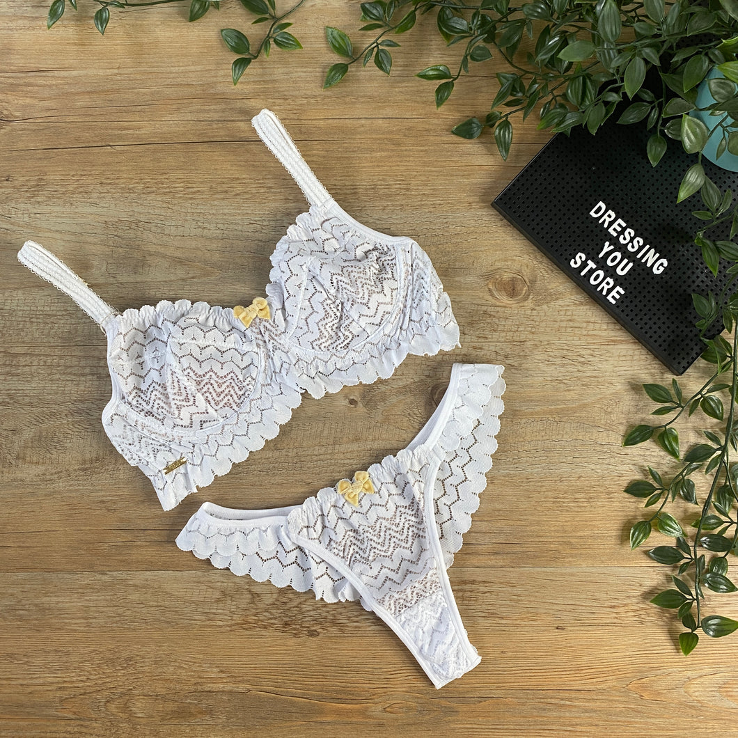 DANI UNLINED LACE SET - WHITE