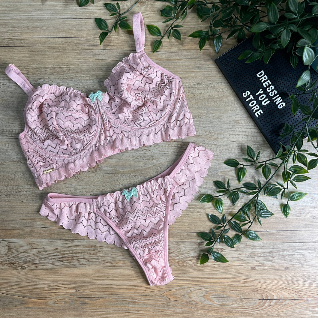 DANI UNLINED LACE SET - ROSE