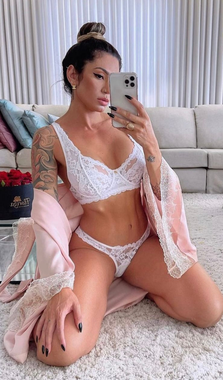 NICK UNLINED LACE SET - WHITE
