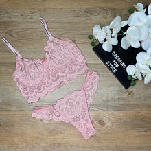 Load image into Gallery viewer, MARIA UNLINED LACE SET - ROSE
