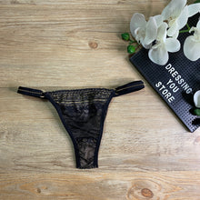 Load image into Gallery viewer, DONATELLE LACE SET - BLACK/GOLD
